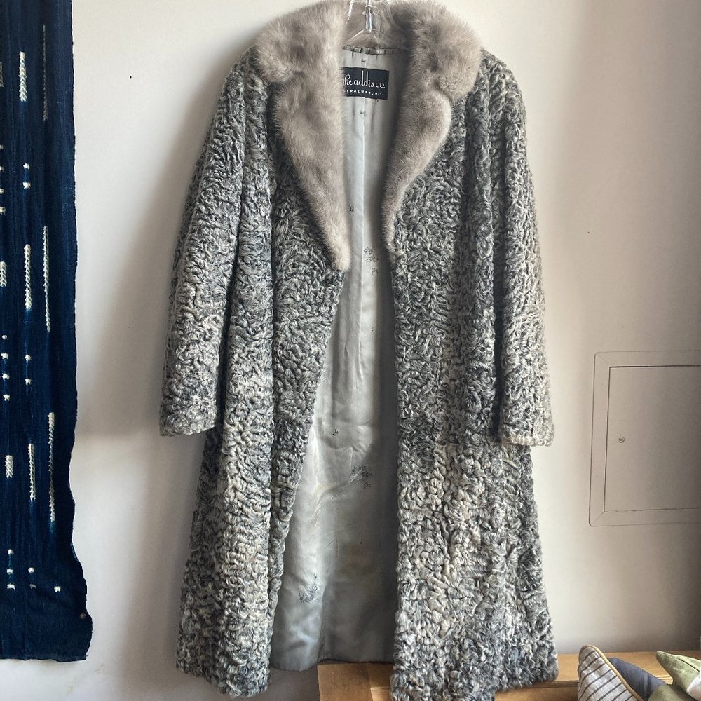 Vintage Curly Lambswool Coat